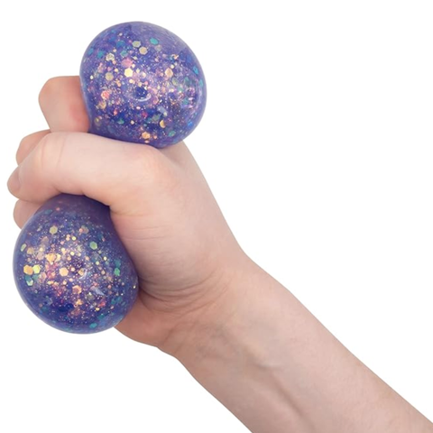 Set of 4 SCRUNCHEMS Galaxy Light UP Squish Balls