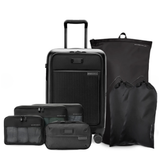 Essential Set (Essential 22" Front Pocket Carry-On Expandable Spinner + Carry-On Compression Packing Cube Set + Zippered Laundry Bag + Shoe Bags + Expandable Essentials Kit)