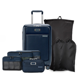 Essential Set (Essential 22" Front Pocket Carry-On Expandable Spinner + Carry-On Compression Packing Cube Set + Zippered Laundry Bag + Shoe Bags + Expandable Essentials Kit)