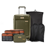 Essential Set (Essential 22" Front Pocket Carry-On Expandable Spinner + Carry-On Compression Packing Cube Set + Zippered Laundry Bag + Shoe Bags + Expandable Essentials Kit)