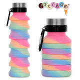 ISCREAM Happy Stripe Collapsible Water Bottle